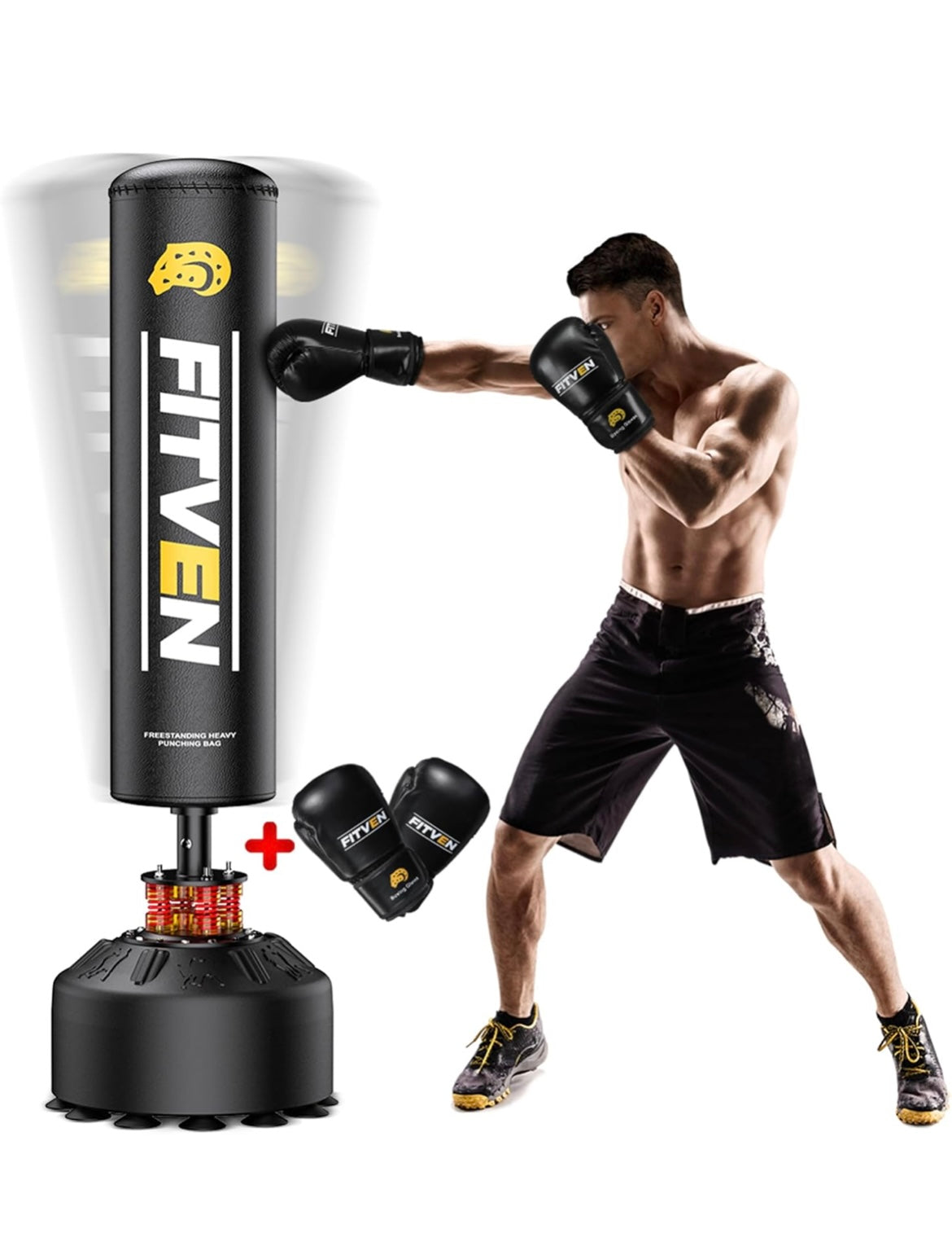 x Punching Bag w/gloves - full body workout