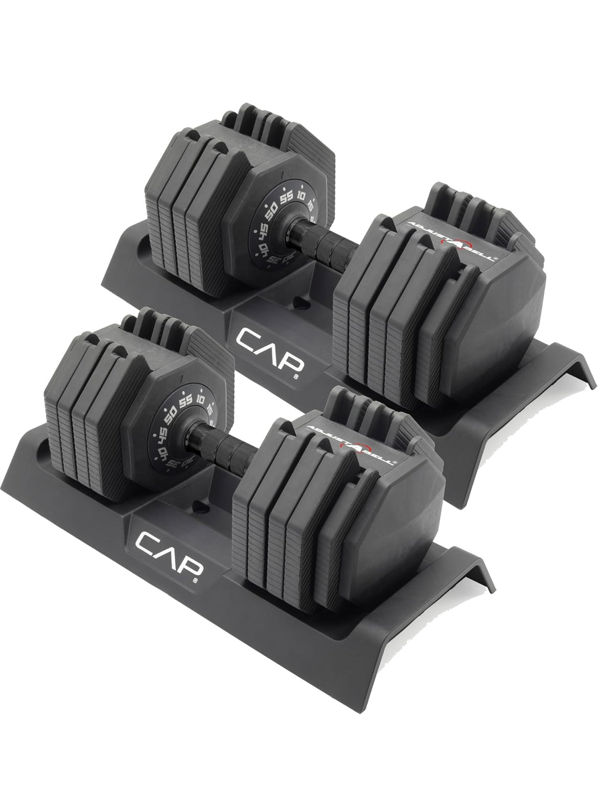 CAP Barbell ADJUSTABELL Adjustable Dumbbell Weights 10lb-55lb
