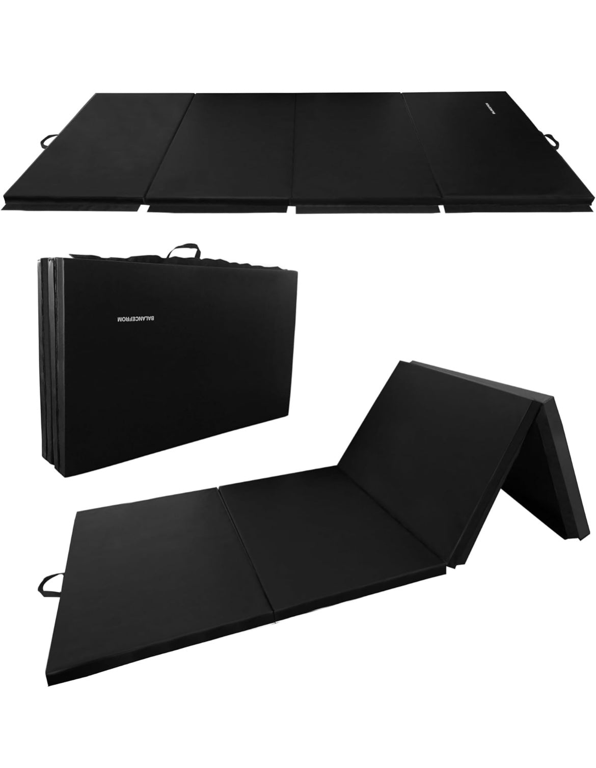 Mobile PE - Folding Exercise Aerobics Mat, 4'x8'x2" Extra Thick High Density Gymnastics Mat, Anti Tear Exercise Aerobics Mats for MMA, Stretching, Cheerleading Martial Arts, Gymnastic