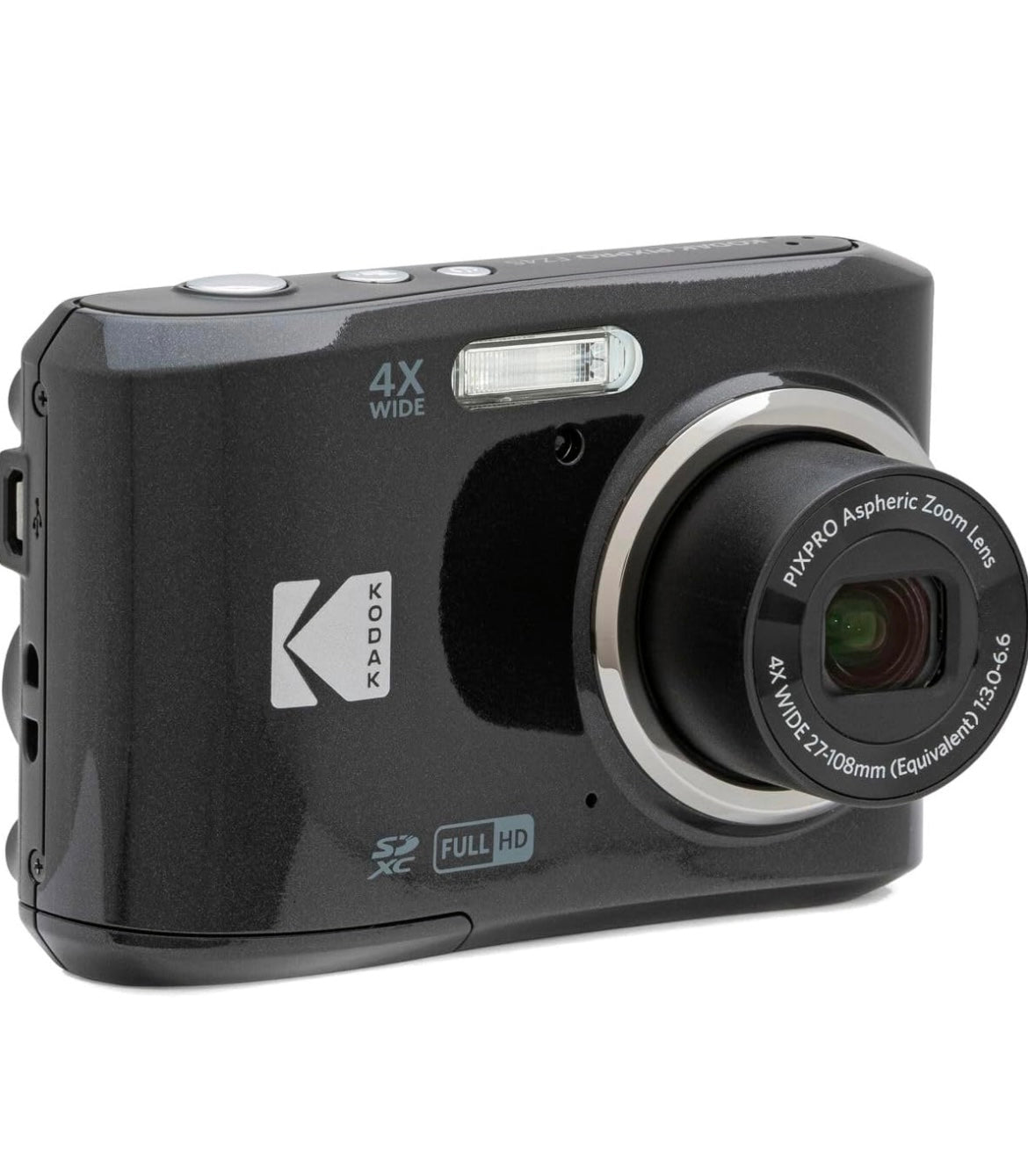 KODAK PIXPRO Friendly Zoom FZ45-BK 16MP Digital Camera with 4X Optical Zoom 27mm Wide Angle and 2.7" LCD Screen (Black)
