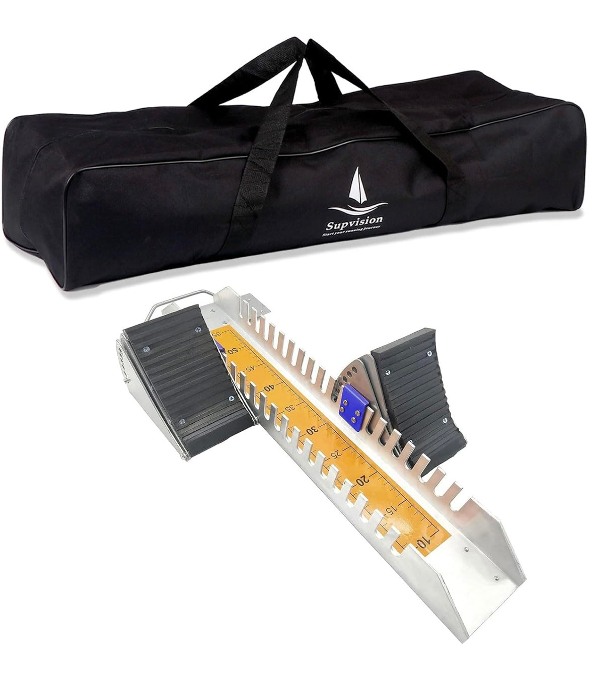 Starting Block Track Field with Carry Bag Multi-Function Track Starting Blocks for Sprinting 6 Angle Adjustable Aluminum Running Blocks Suitable for Athletics Plastic Runway Cinder Track