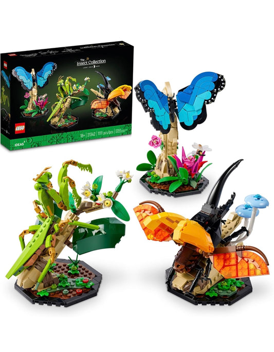 LEGO Ideas The Insect Collection Bug Building Set 21342
Blue Morpho Butterfly, Hercules Beetle, Chinese Mantis, Models