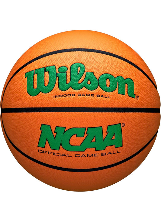 WILSON NCAA Evo NXT Official Indoor Game Basketball GREEN - Size 7