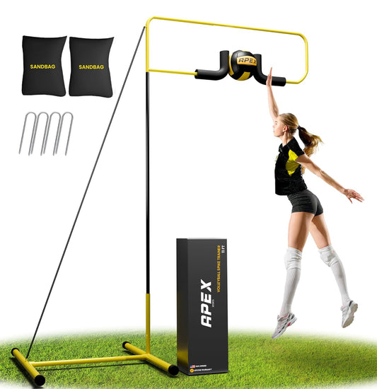 Visit the Store, Apex Sports Apex Sports Visit the Store 4.5 4.5 out of 5 stars (21) Volleyball Spike Trainer – Adjustable Solo Practice Station for Hitting & Spiking – Durable 25lb Base, Easy Ball Reload – Indoor/Outdoor Training Aid for All Skill Levels