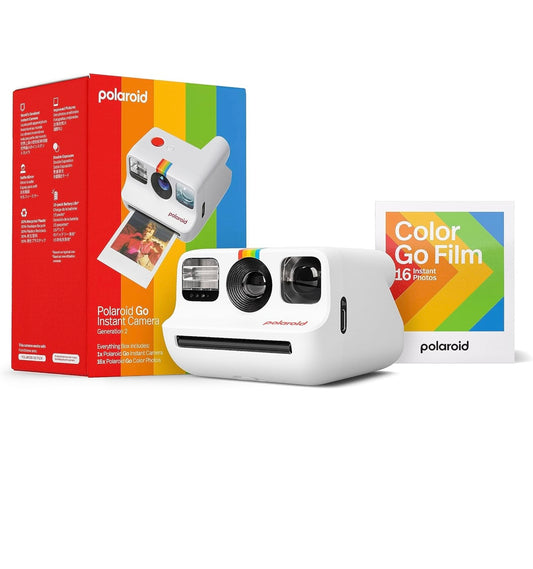 Polaroid Go Generation 2 - Mini Instant Camera + Film Bundle (16 Photos Included) - White (6282)