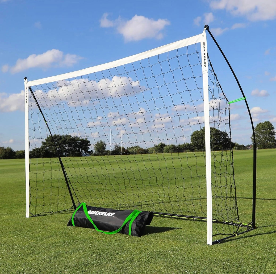 Kickster Soccer Goal Range – Ultra Portable - 8x5 Soccer Goal | Quick and Easy Set Up | Includes Soccer Net and Carry Bag